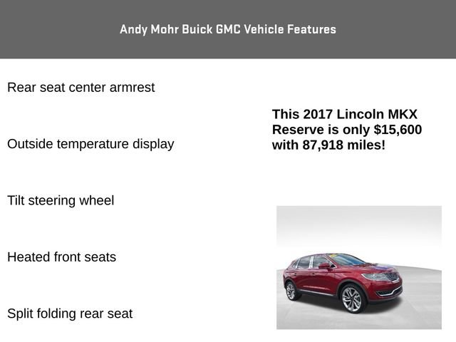 Used 2017 Lincoln MKX Reserve w/ Driver Assistance Package AWD/4WD image 16