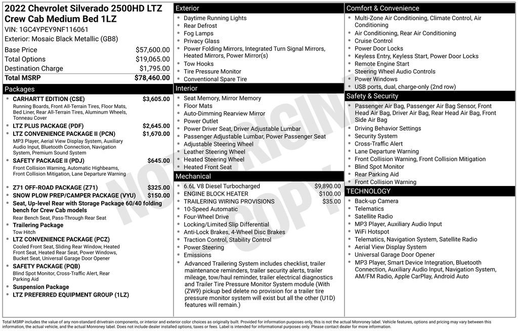 Used 2022 Chevrolet Silverado 2500 LTZ w/ Carhartt Edition AWD/4WD image 4