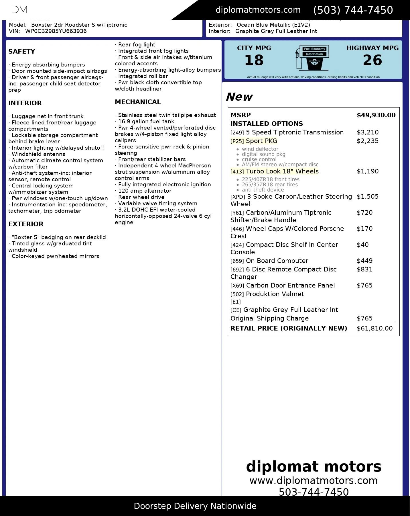 Used 2000 Porsche Boxster S image 2