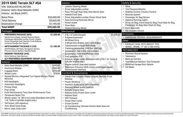 Used 2019 GMC Terrain SLT w/ Preferred Package image 37