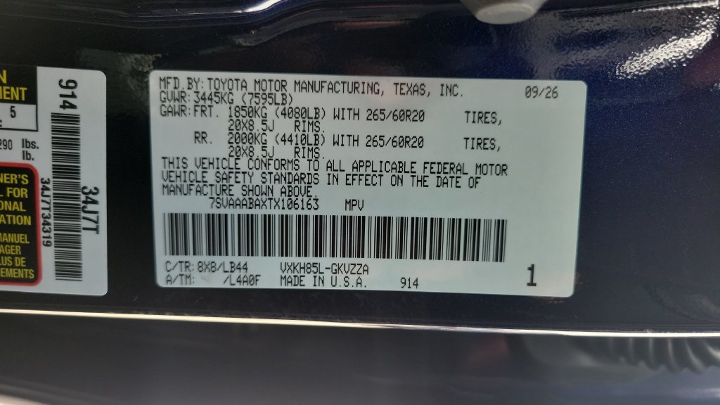 New 2026 Toyota Sequoia 1794 Edition w/ TRD Off-Road Package AWD/4WD image 24