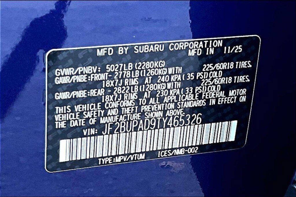 Certified 2026 Subaru Outback Premium AWD/4WD image 19