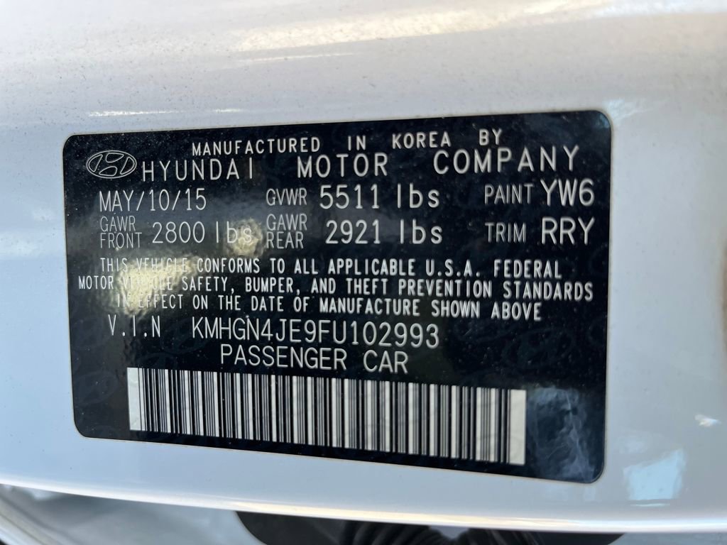 Used 2015 Hyundai Genesis 3.8 w/ Option Group 02 image 78