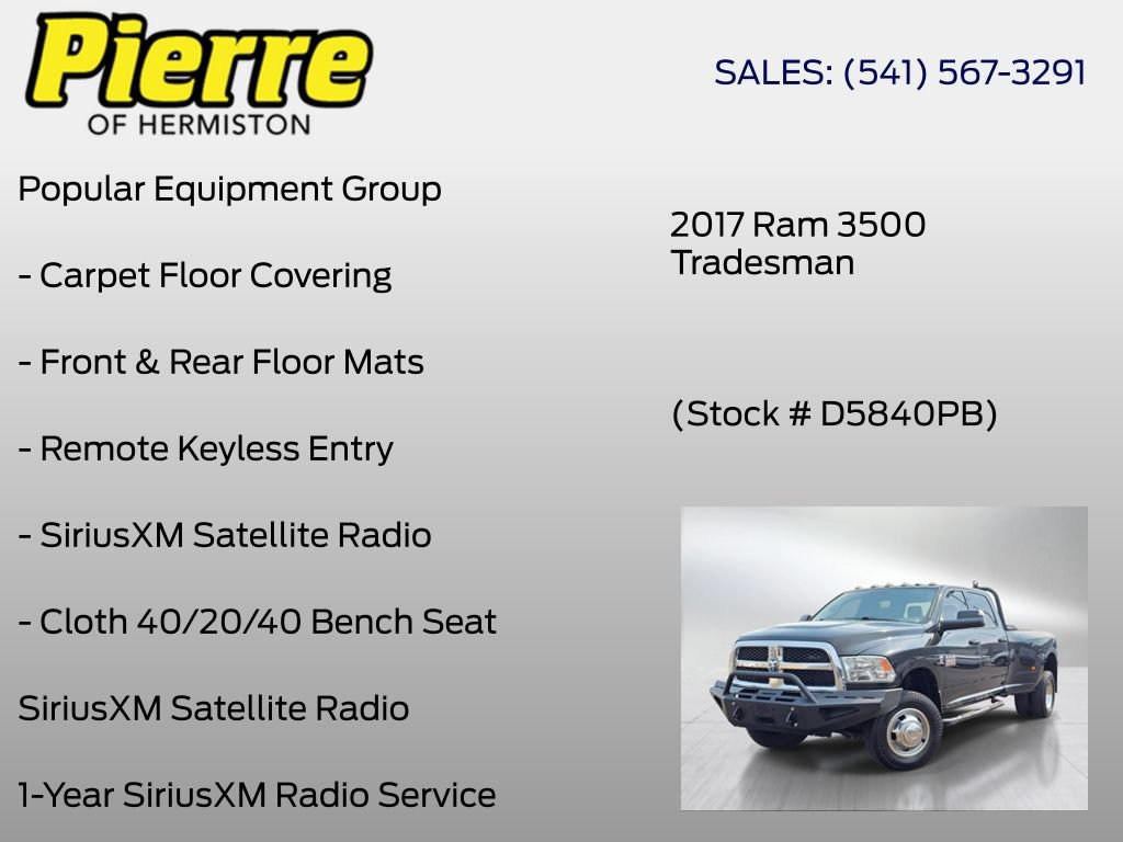 Used 2017 RAM 3500 Tradesman w/ Chrome Appearance Group AWD/4WD image 12