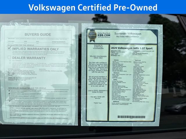 Certified 2025 Volkswagen Jetta Sport image 34