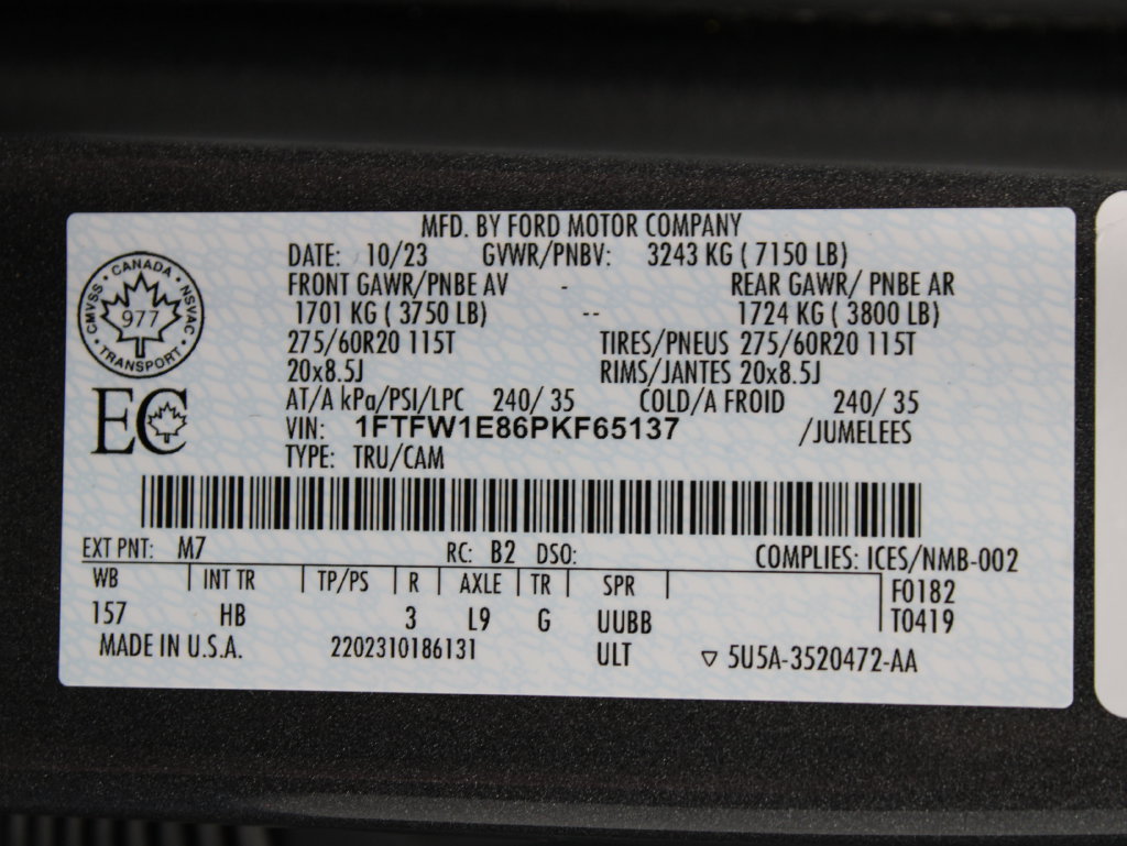 Used 2023 Ford F150 Lariat w/ Equipment Group 502A High AWD/4WD image 83