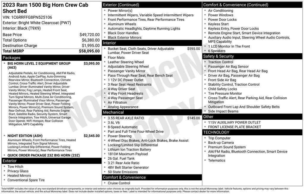 Certified 2023 RAM 1500 Big Horn AWD/4WD image 7