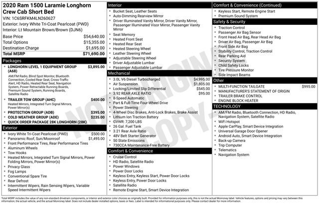 Used 2020 RAM 1500 Limited AWD/4WD image 18