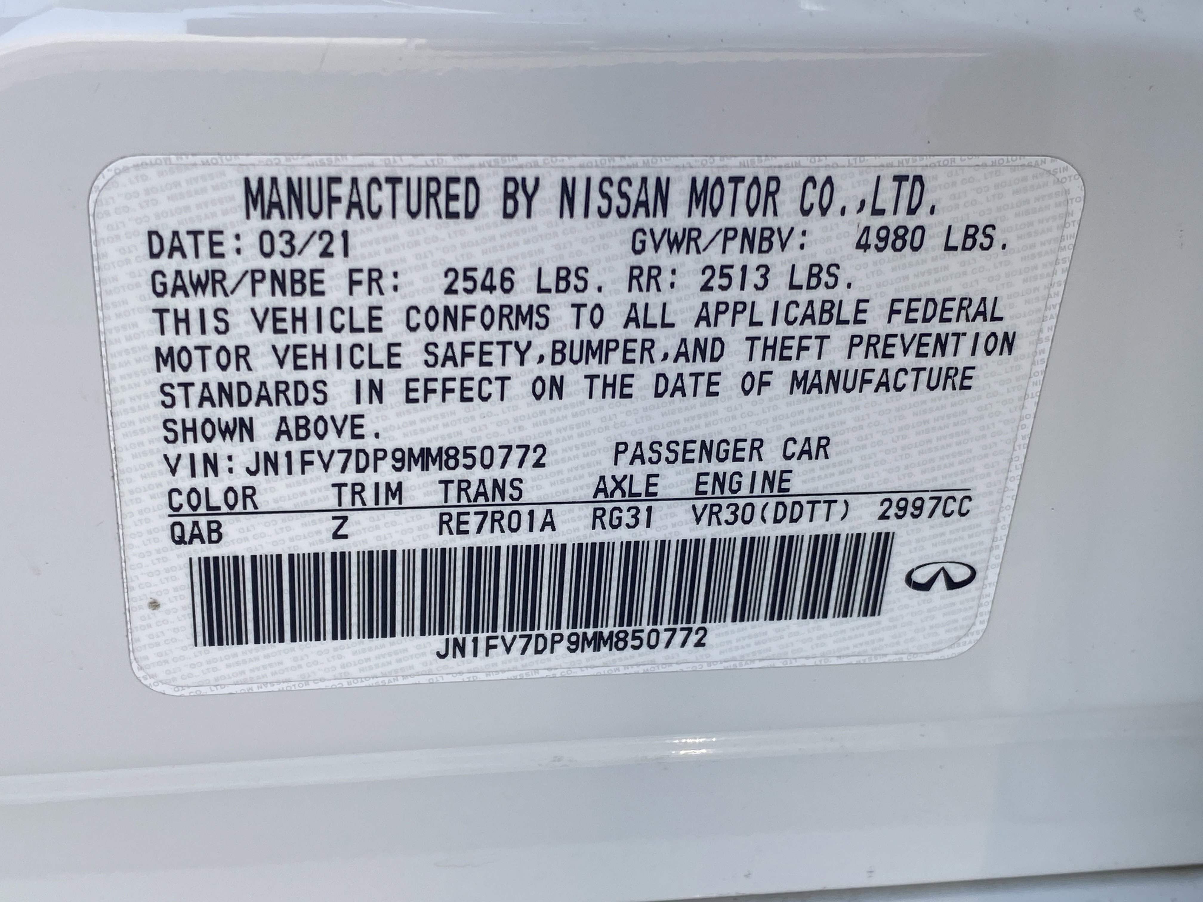 Used 2021 INFINITI Q50 Red Sport 400 w/ Proactive Package image 31