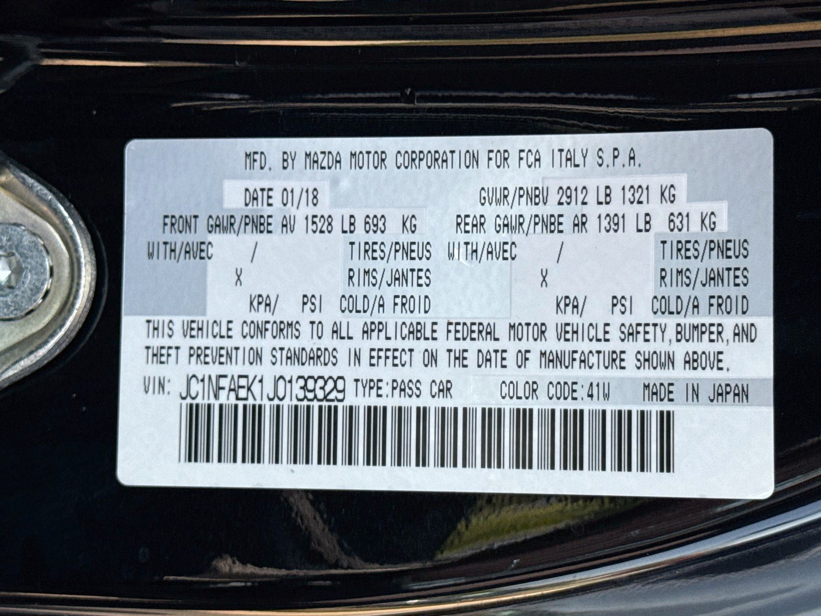 Used 2018 FIAT 124 Spider Classica w/ Technology & Siriusxm Group RWD image 25