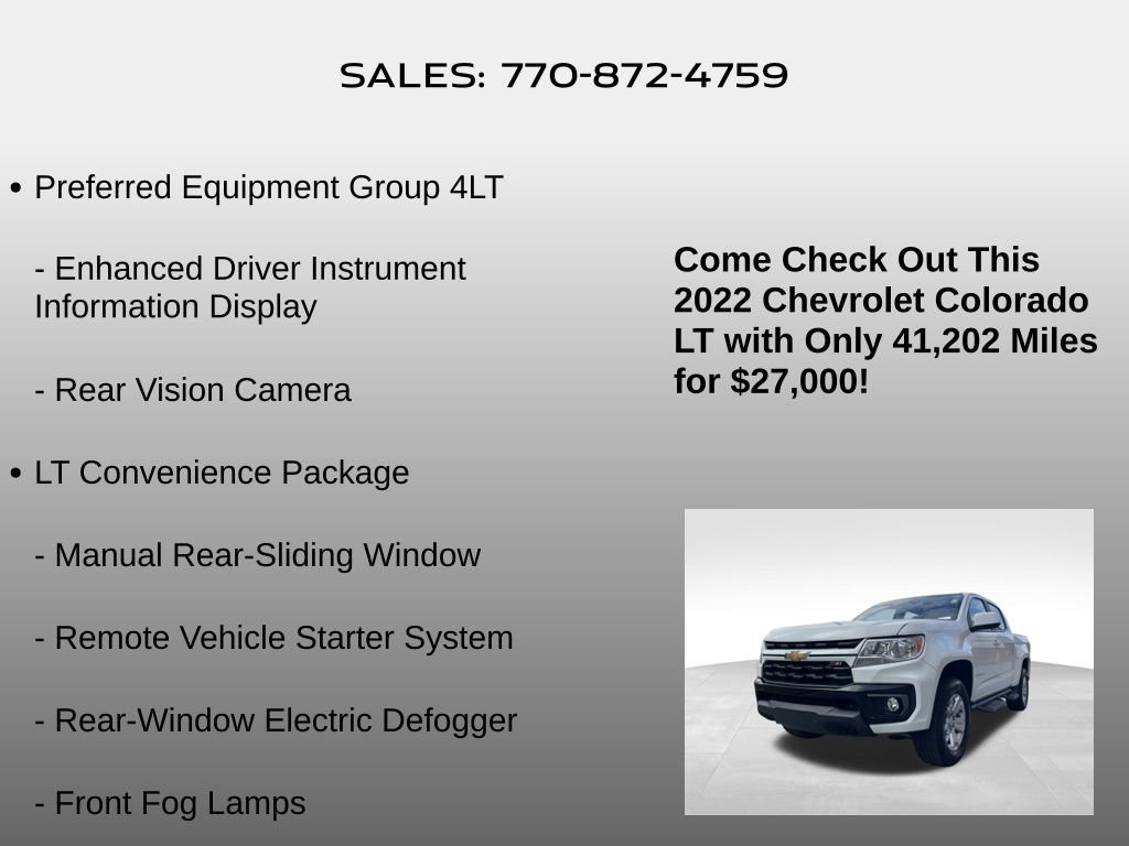 Used 2022 Chevrolet Colorado LT w/ LT Convenience Package image 5