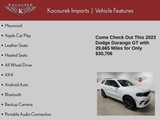 Used 2023 Dodge Durango GT w/ Blacktop Package image 4