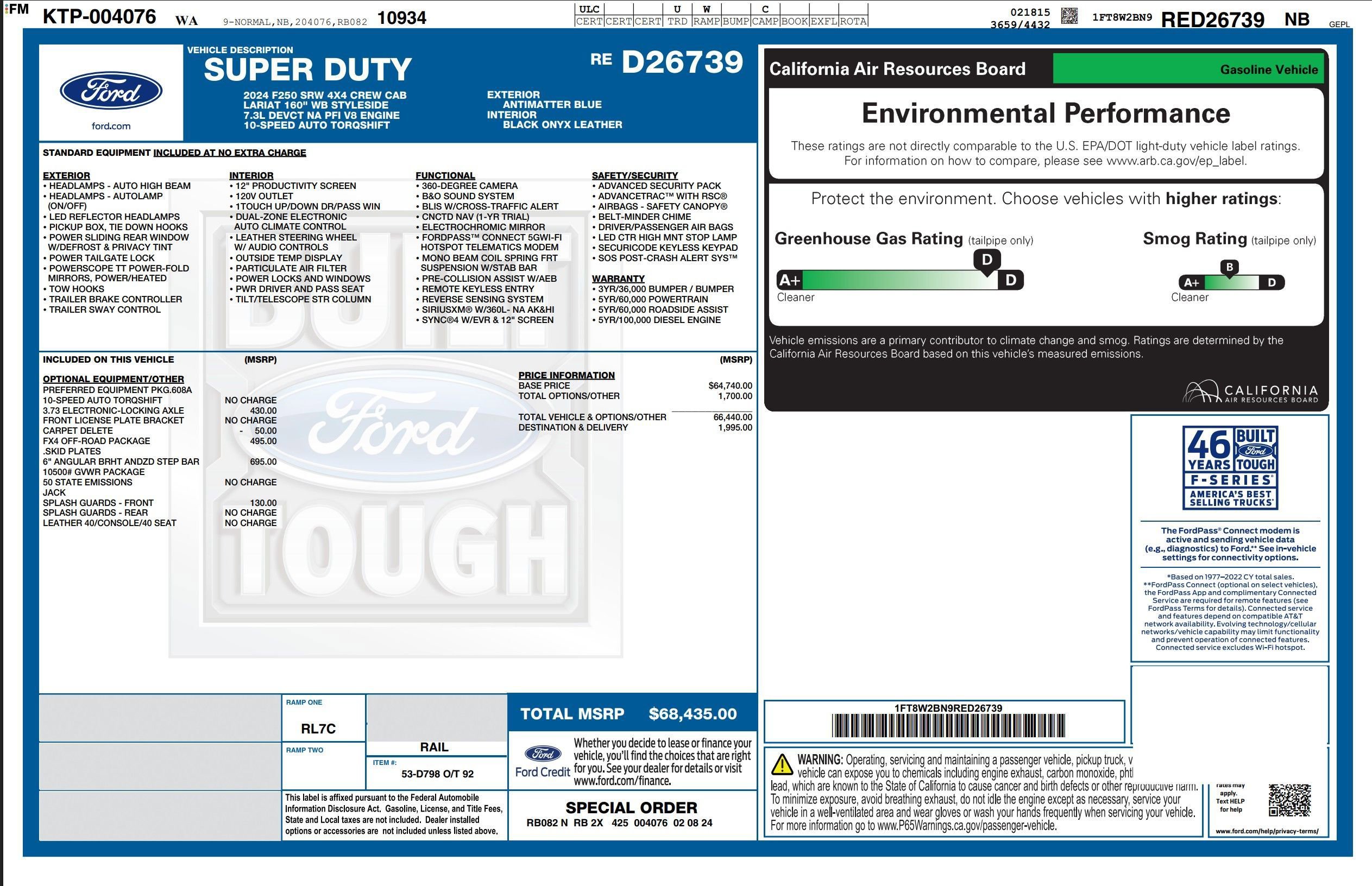 Used 2024 Ford F250 Lariat w/ FX4 Off-Road Package AWD/4WD image 21