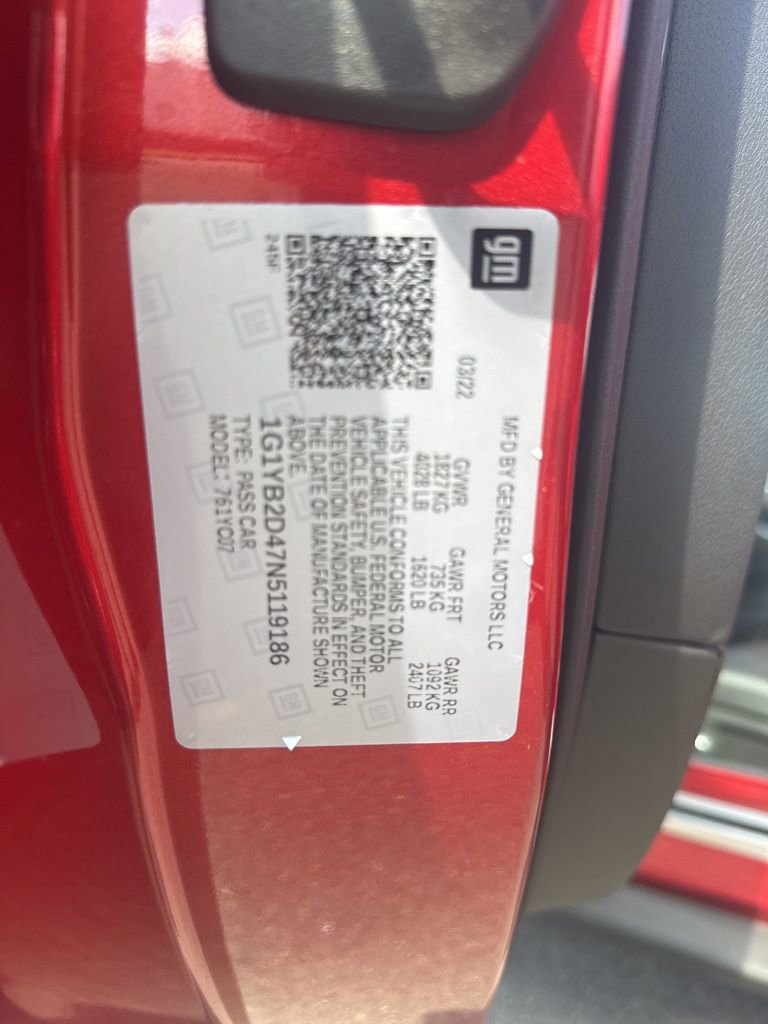 Used 2022 Chevrolet Corvette Stingray Preferred Cpe w/ 2LT image 35