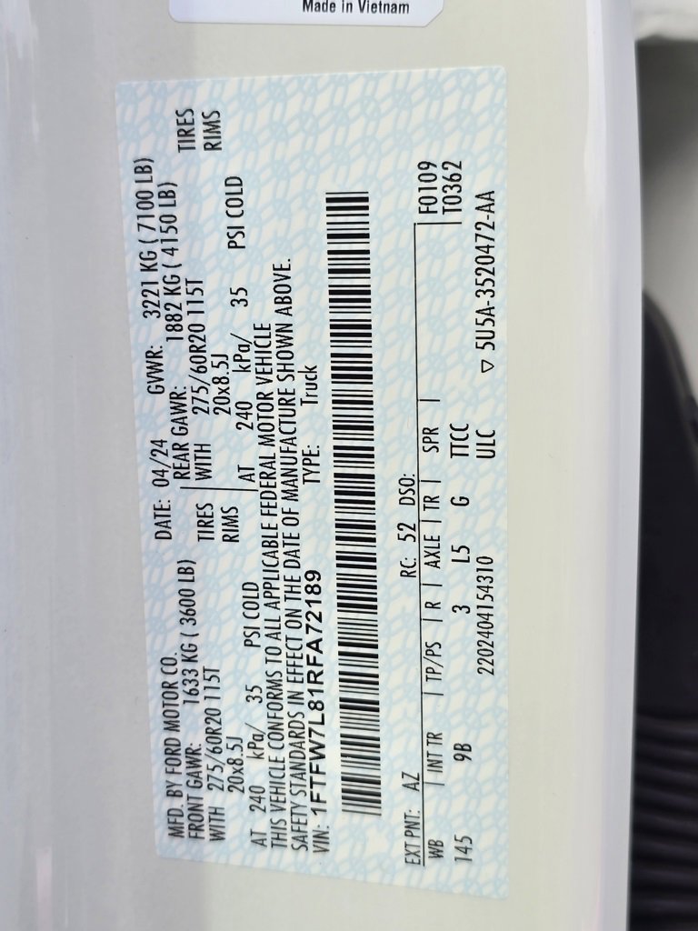 Used 2024 Ford F150 Platinum w/ FX4 Off-Road Package image 36