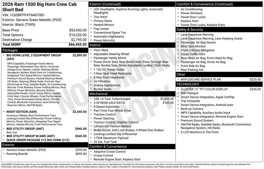 New 2026 RAM 1500 Big Horn AWD/4WD image 37