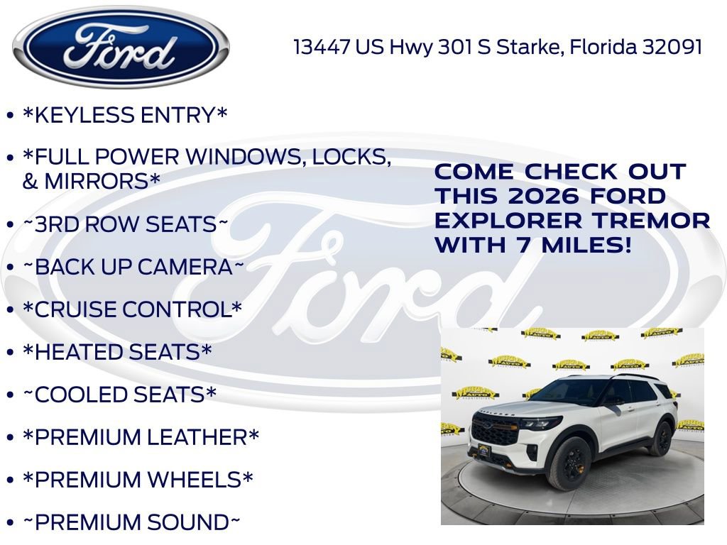 New 2026 Ford Explorer Tremor w/ Tremor Ultimate Package AWD/4WD image 10