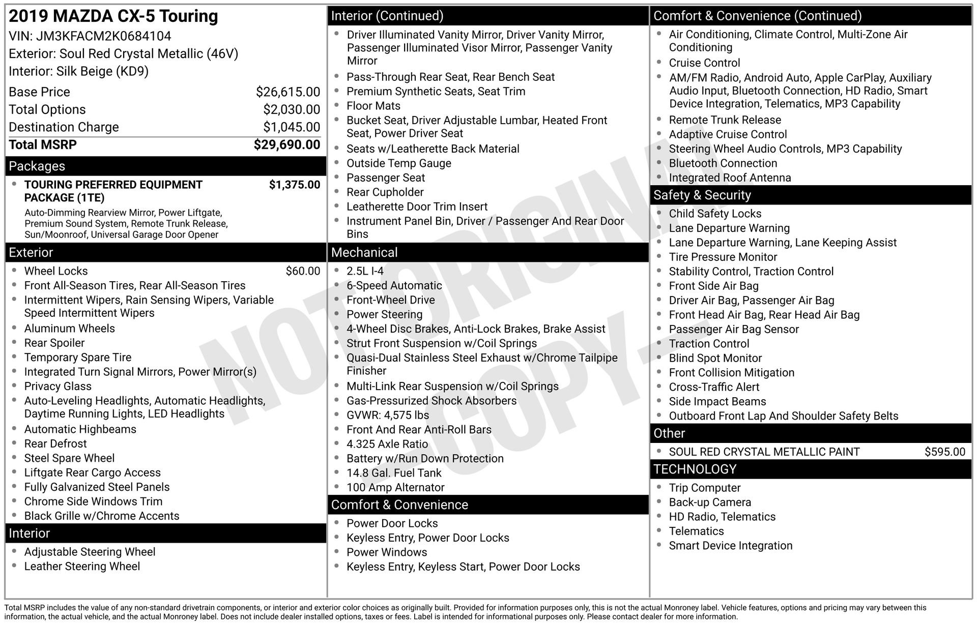 Used 2019 MAZDA CX-5 Touring image 46