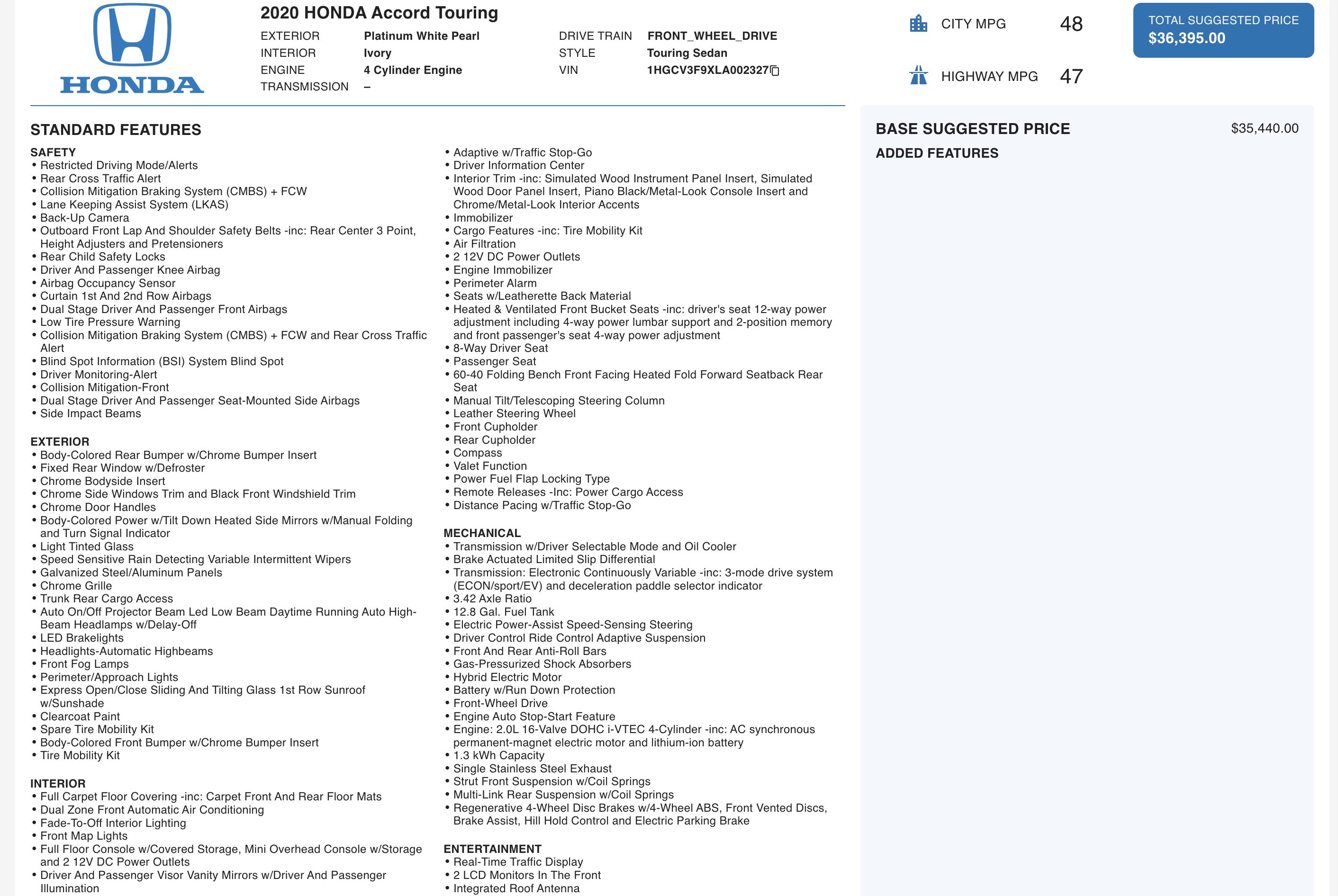 Used 2020 Honda Accord Touring image 5