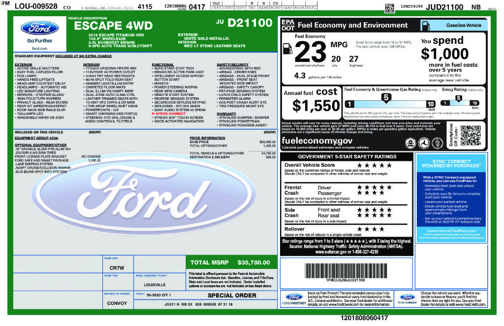 Used 2018 Ford Escape Titanium w/ Ford Safe & Smart Package AWD/4WD image 11