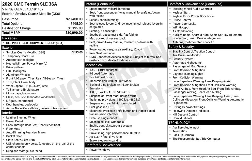 Used 2020 GMC Terrain SLE image 4