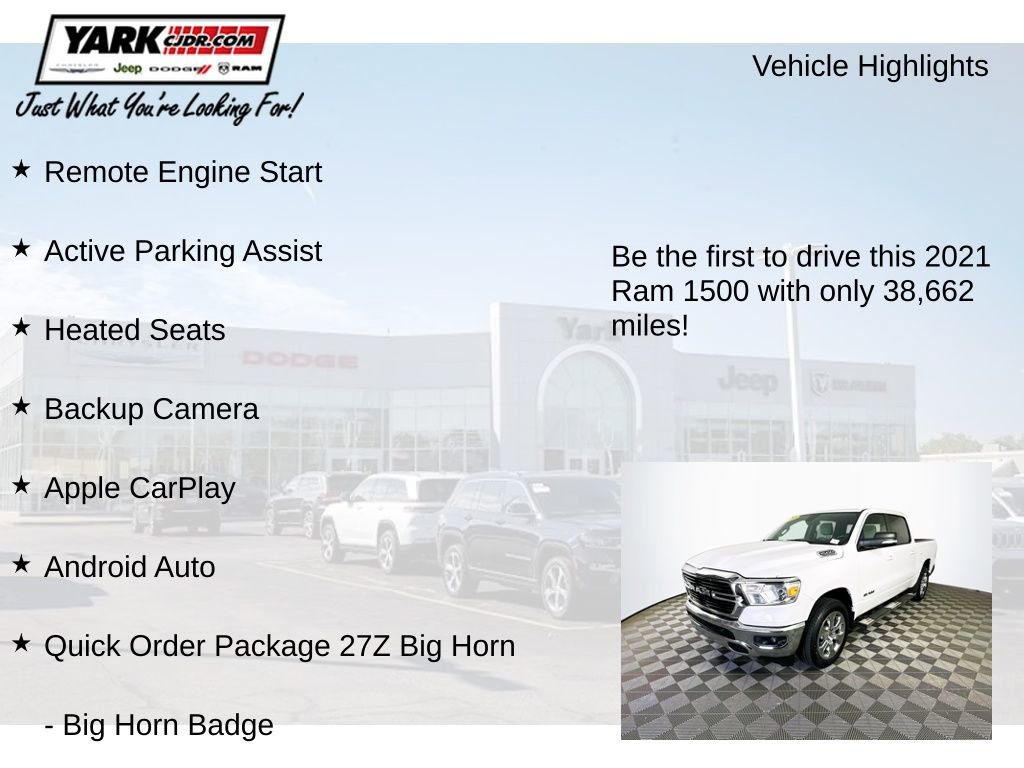 Certified 2021 RAM 1500 Big Horn AWD/4WD image 13