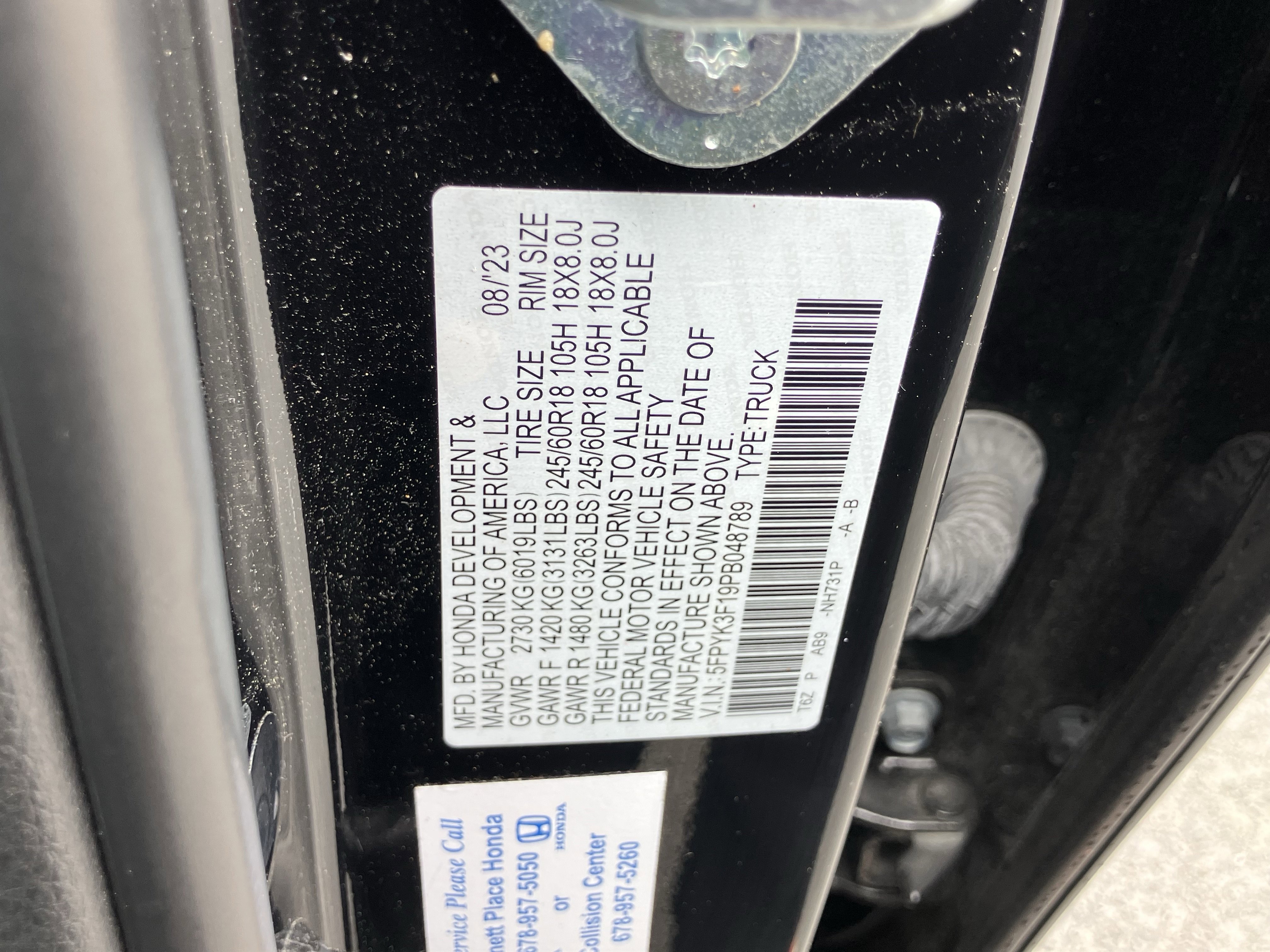 Certified 2023 Honda Ridgeline Sport image 29