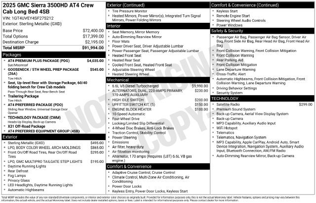 Used 2025 GMC Sierra 3500 AT4 w/ AT4 Premium Plus Package AWD/4WD image 21