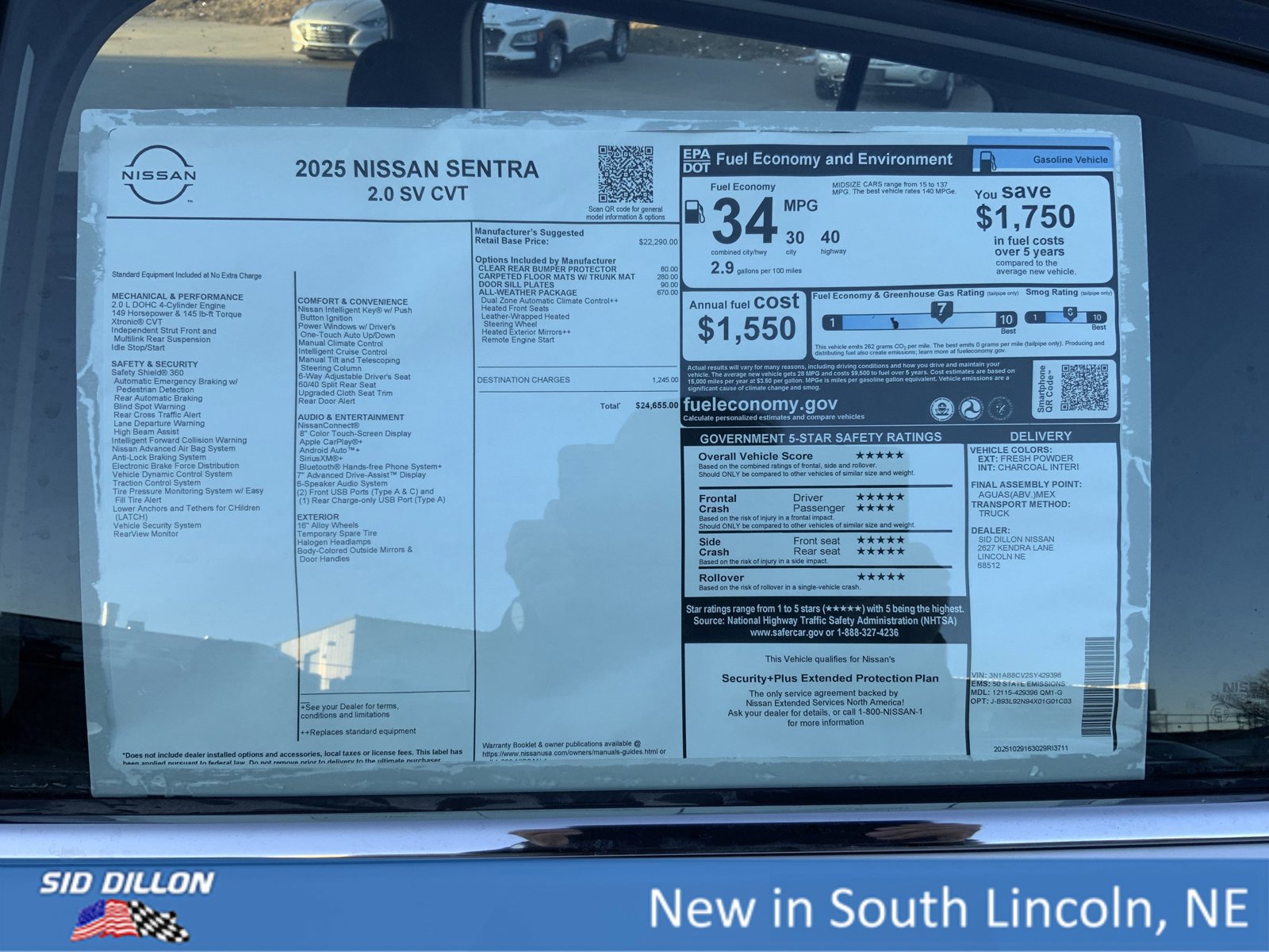 New 2025 Nissan Sentra SV w/ All-Weather Package image 13