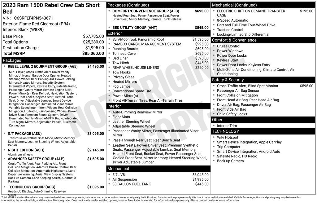Used 2023 RAM 1500 Rebel w/ Rebel Level 2 Equipment Group AWD/4WD image 30