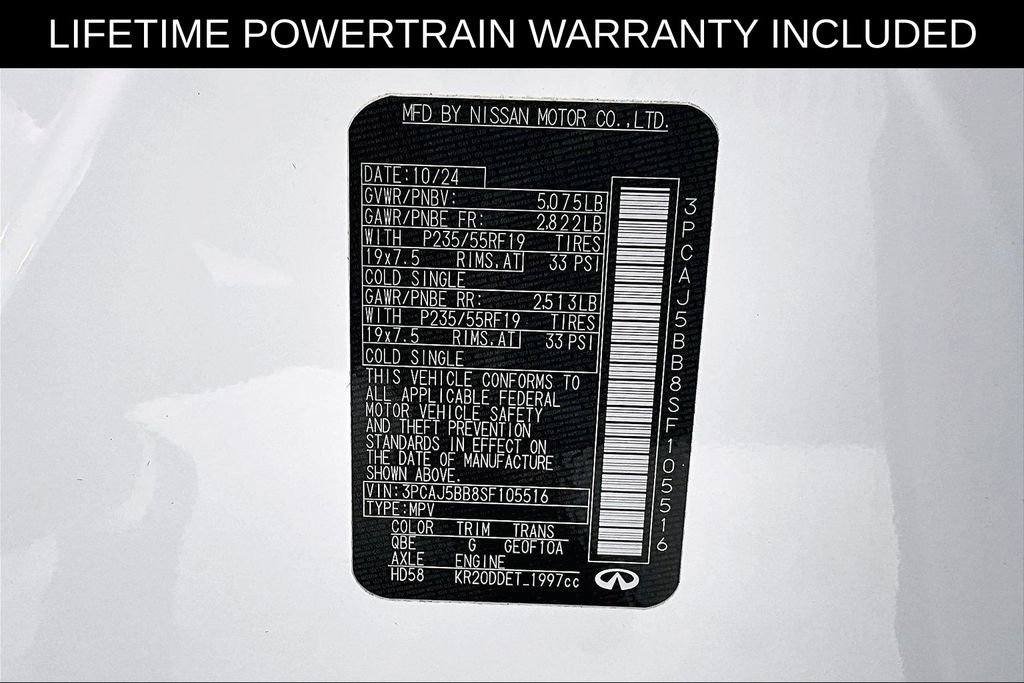 Certified 2025 INFINITI QX50 Luxe image 44