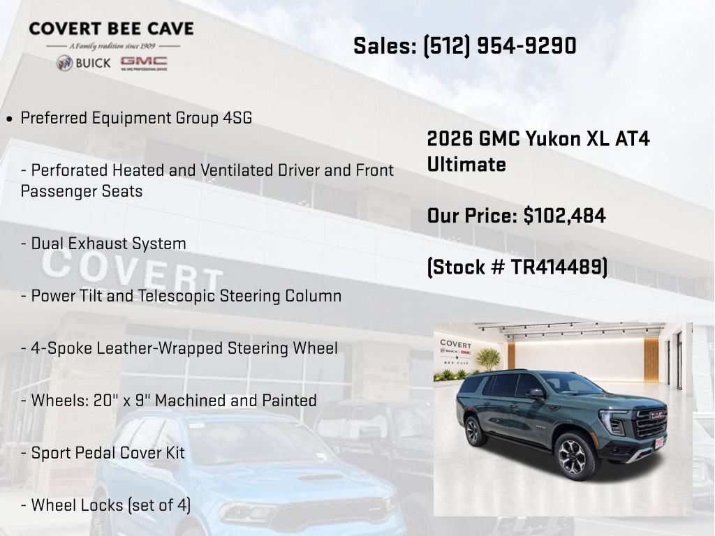 New 2026 GMC Yukon XL AT4 Ultimate w/ LPO, Floor Liner Package AWD/4WD image 19