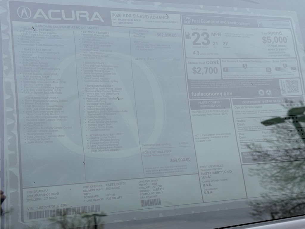 New 2026 Acura RDX SH-AWD w/ Advance Package image 28