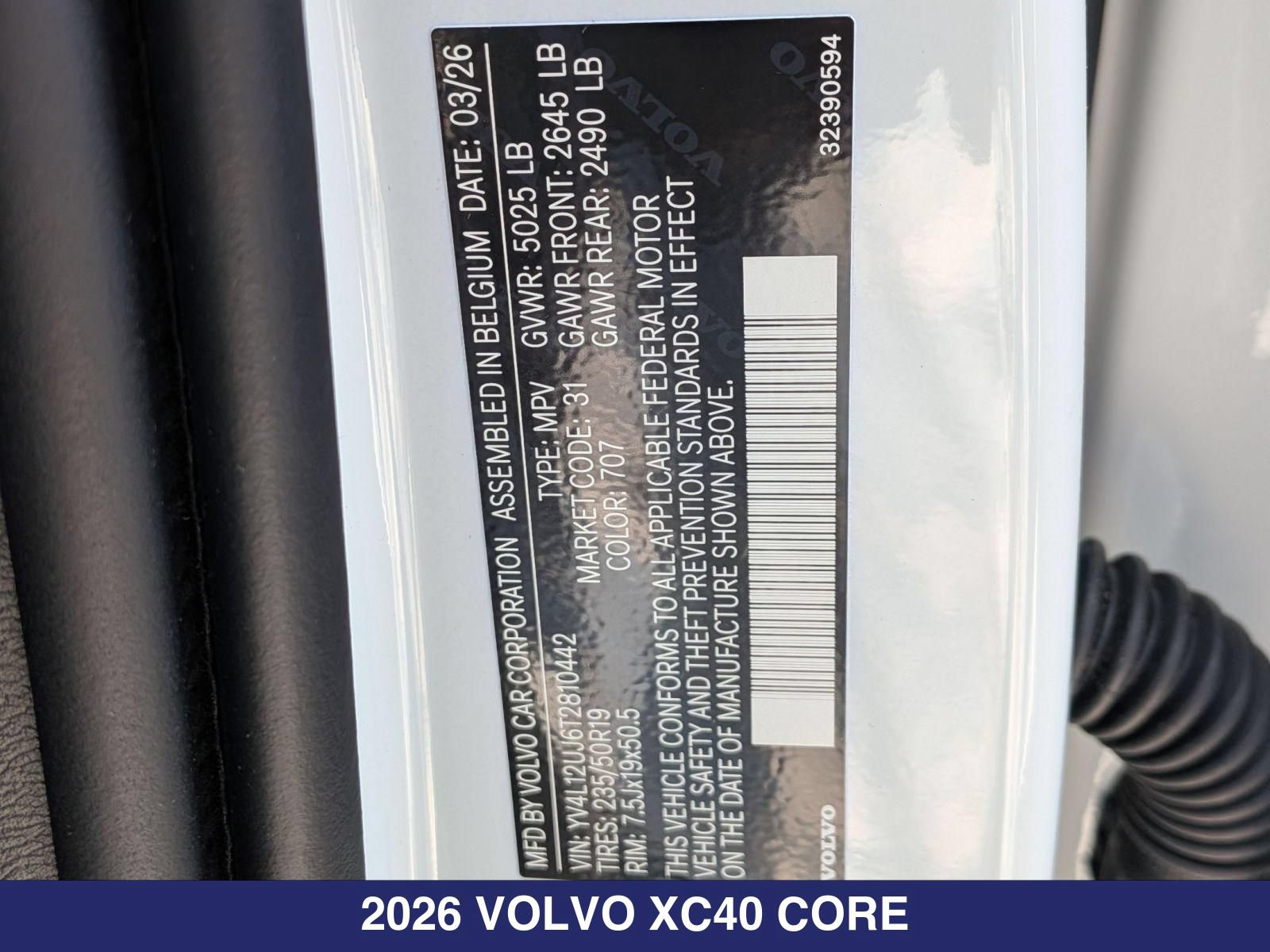 New 2026 Volvo XC40 B5 Core w/ Protection Package Premier AWD/4WD image 31