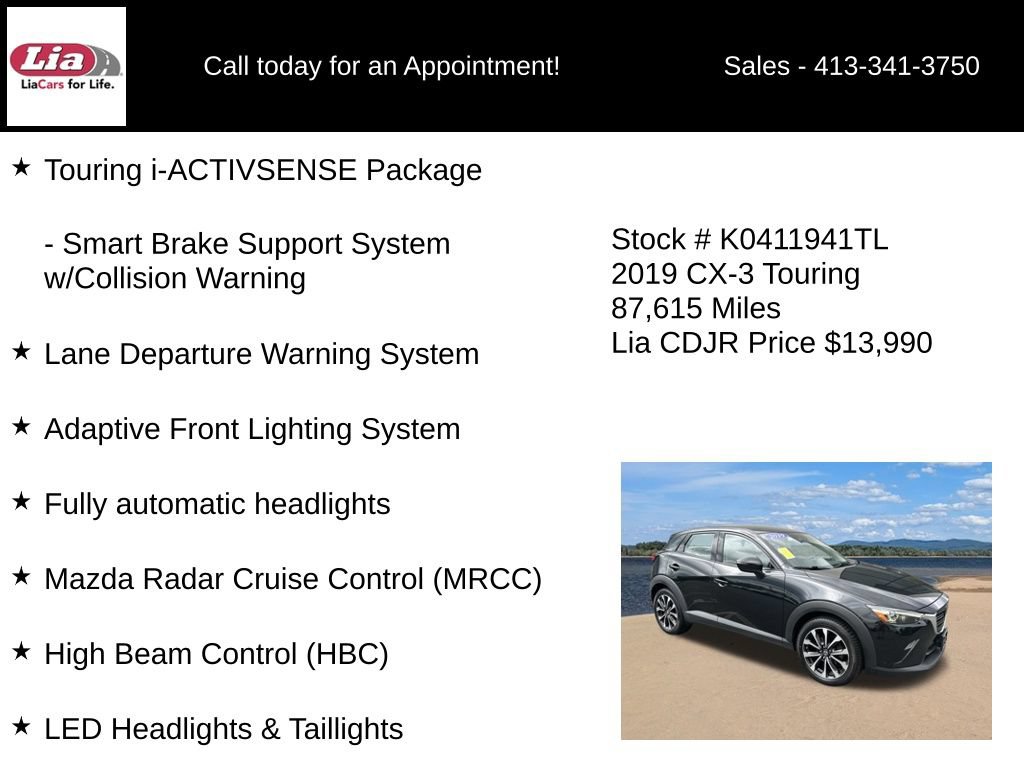 Used 2019 MAZDA CX-3 Touring w/ Touring I-ACTIVSENSE Package AWD/4WD image 11