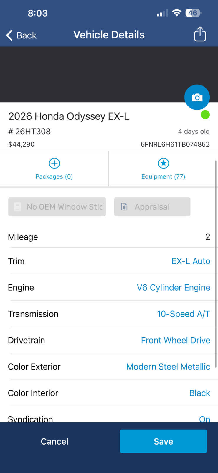 New 2026 Honda Odyssey EX-L image 27