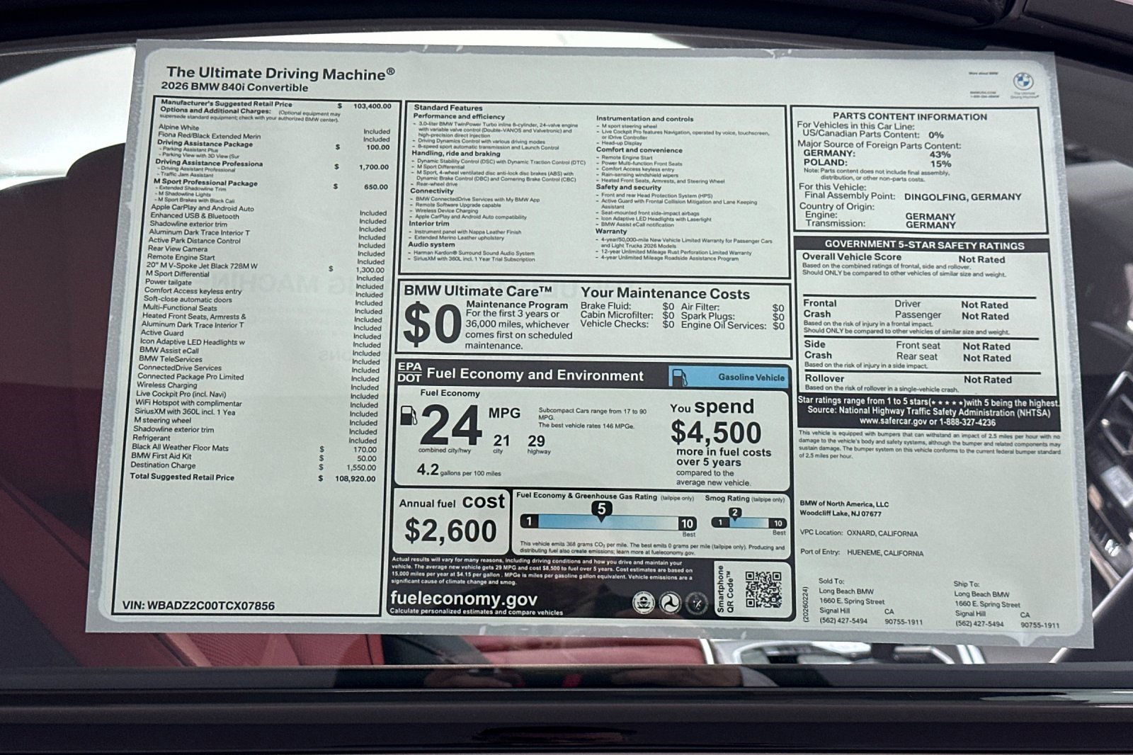 New 2026 BMW 840i Convertible RWD image 29