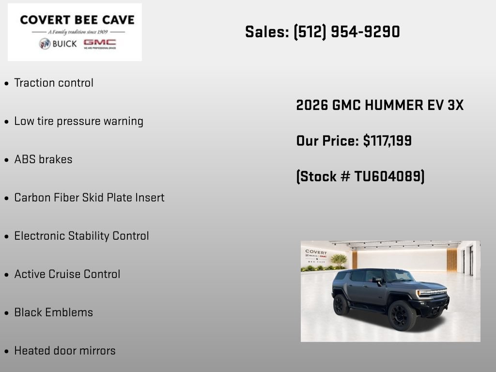 New 2026 GMC Hummer EV 3X w/ Carbon Fiber Edition Package AWD/4WD image 13