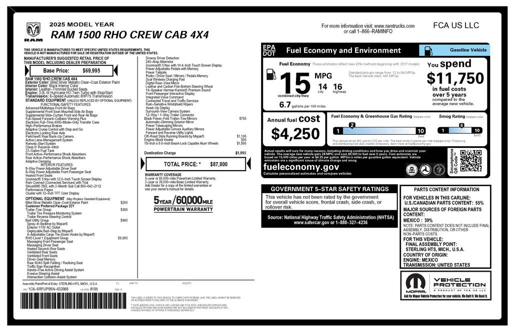 Used 2025 RAM 1500 RHO w/ RHO Level 1 Equipment Group AWD/4WD video 3