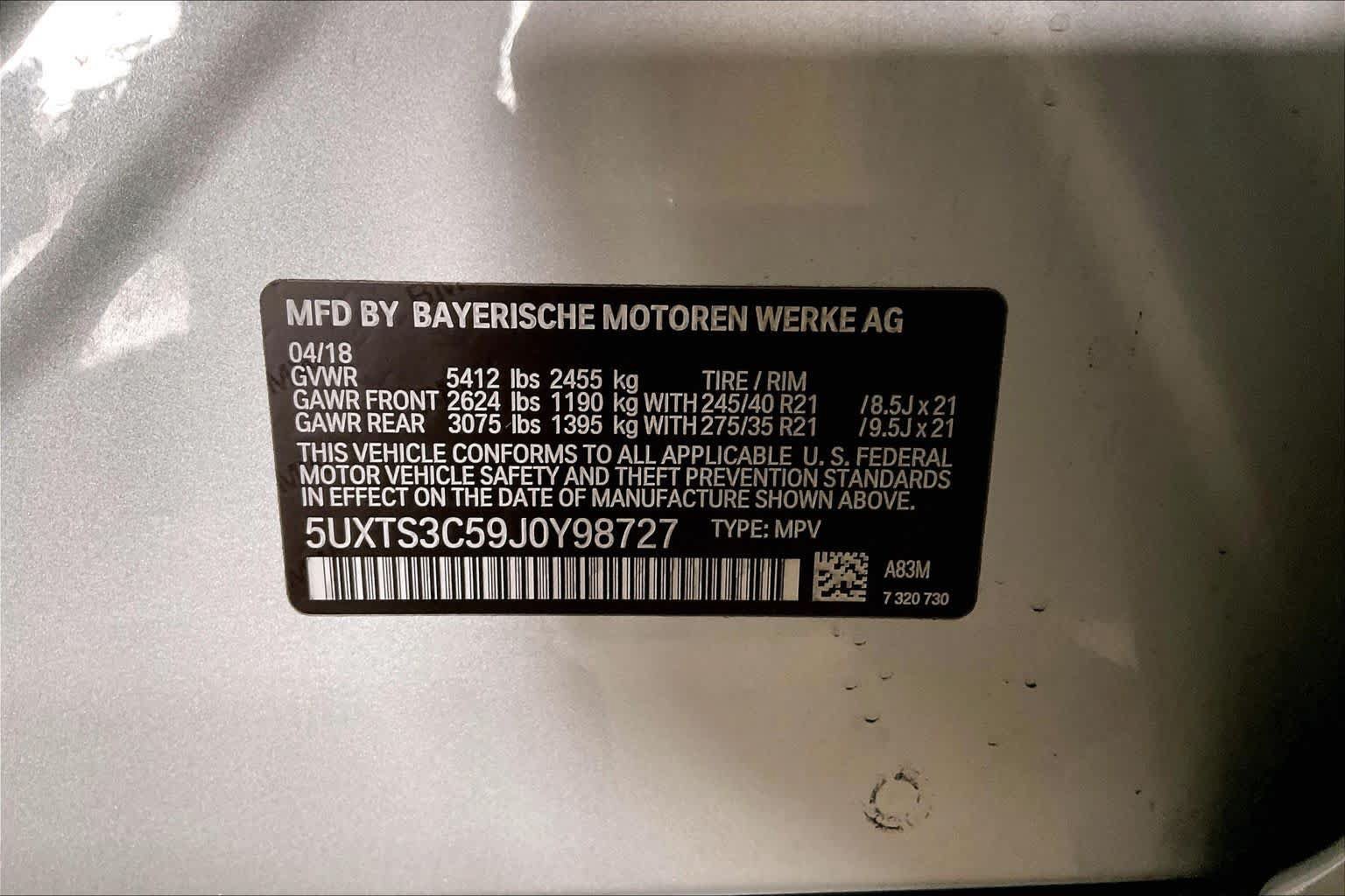 Used 2018 BMW X3 M40i w/ Premium Package AWD/4WD image 32