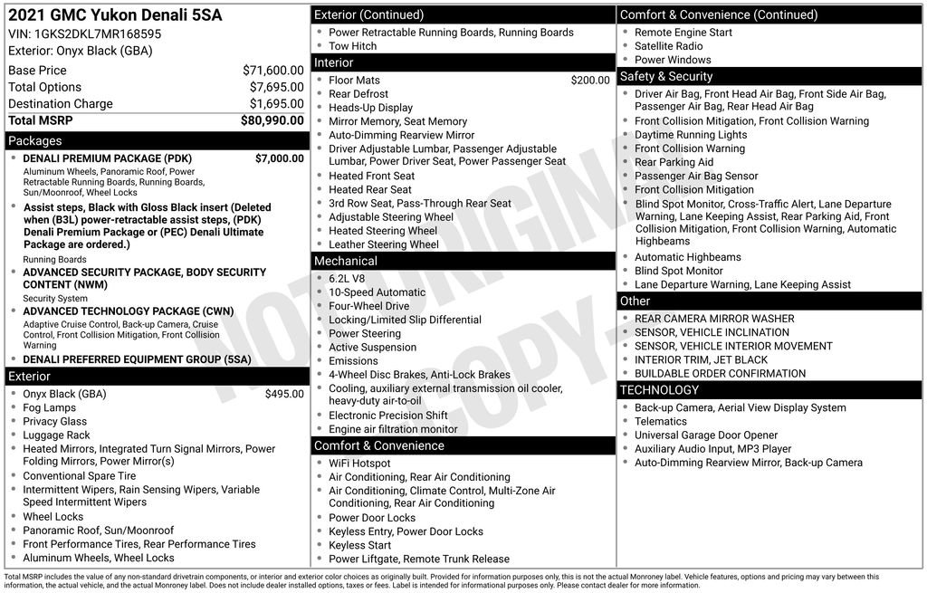 Used 2021 GMC Yukon Denali w/ Denali Premium Package image 6