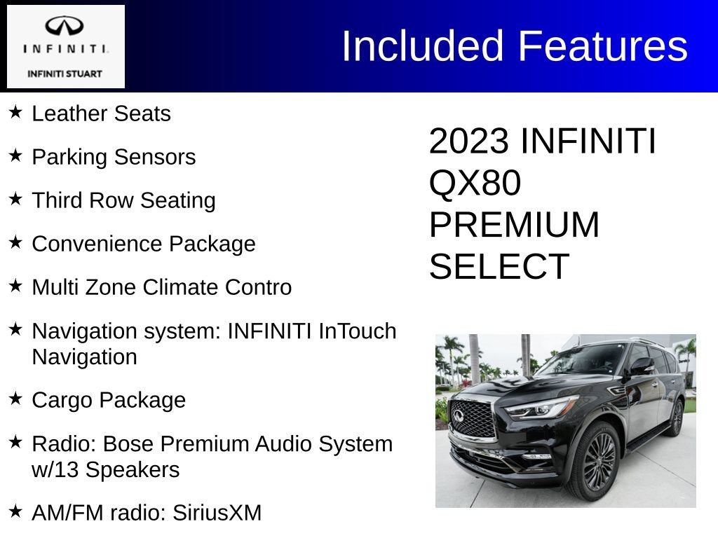 Used 2023 INFINITI QX80 Premium Select w/ Cargo Package image 3