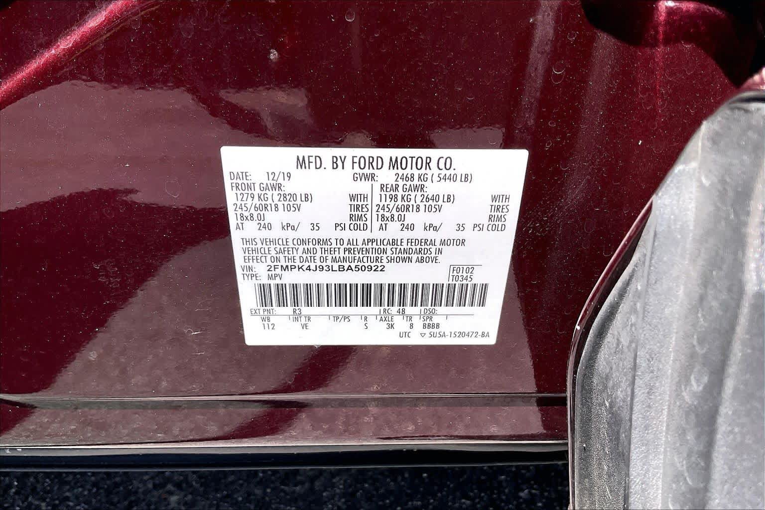 Used 2020 Ford Edge SEL w/ Convenience Package AWD/4WD image 59