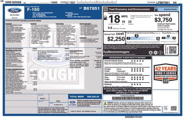 Used 2020 Ford F150 Lariat w/ Equipment Group 502A Luxury AWD/4WD image 19