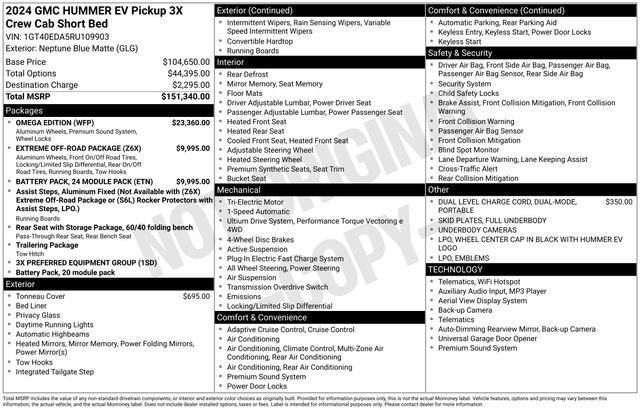 New 2024 GMC Hummer EV 3X w/ Omega Edition image 28