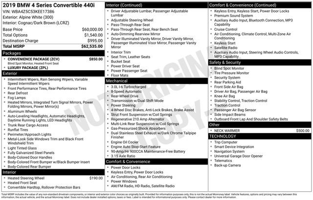 Used 2019 BMW 440i Convertible w/ Convenience Package image 26