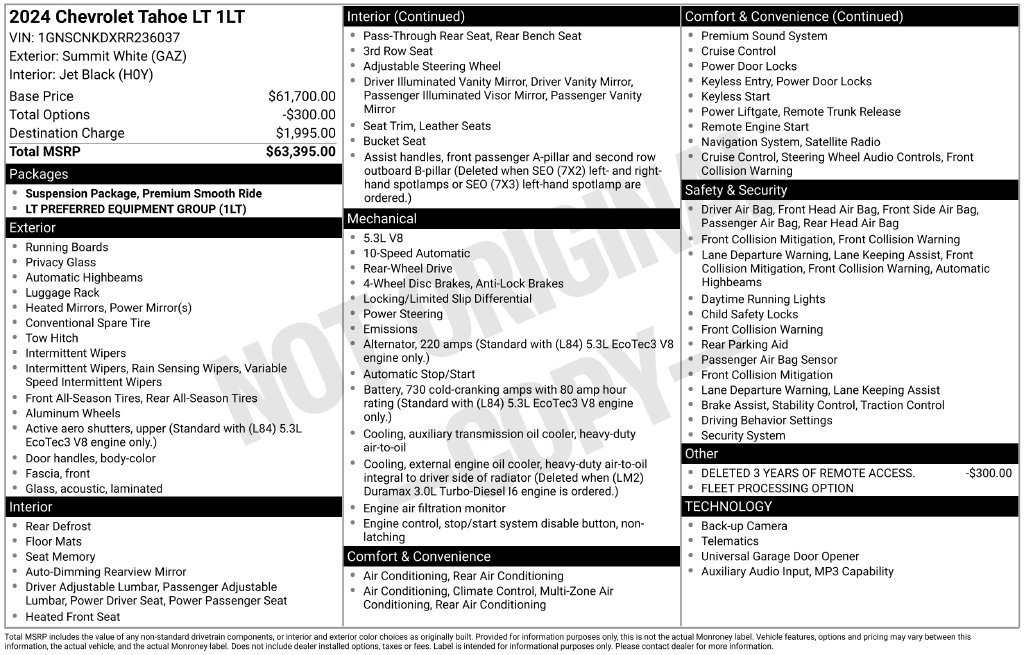 Used 2024 Chevrolet Tahoe LT RWD image 8