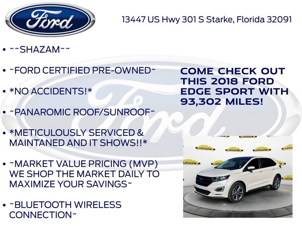 Certified 2018 Ford Edge Sport w/ Equipment Group 401A image 6