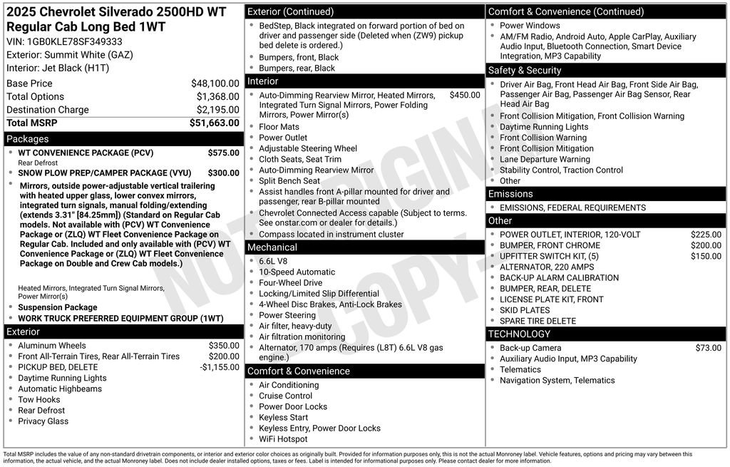 New 2025 Chevrolet Silverado 2500 W/T w/ WT Convenience Package image 2