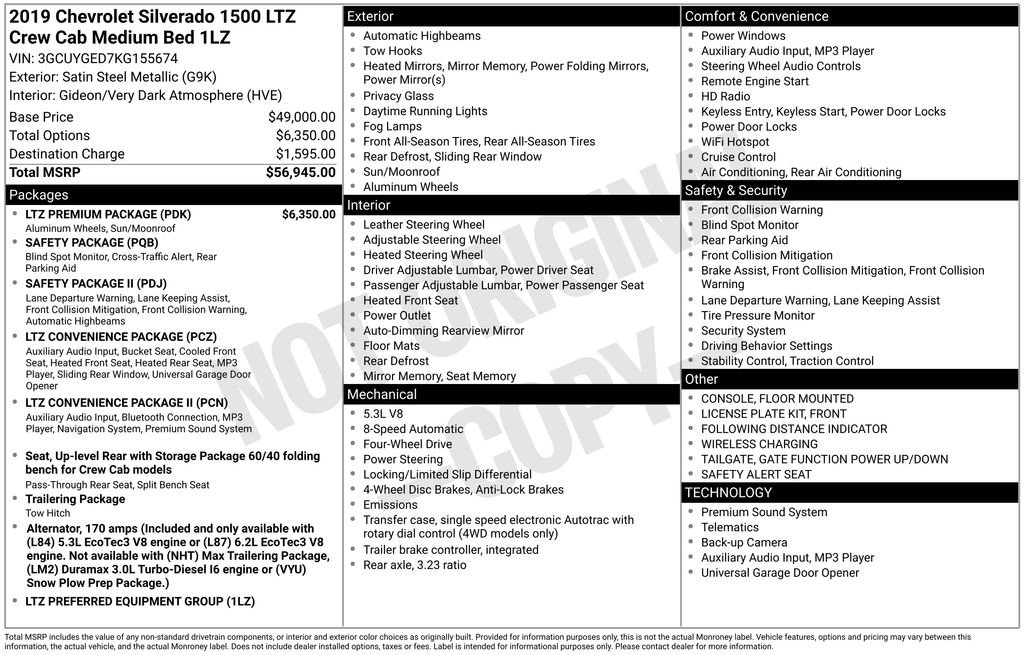 Used 2019 Chevrolet Silverado 1500 LTZ w/ LTZ Premium Package image 3